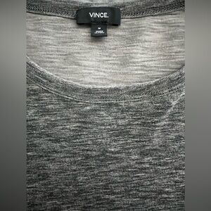 Gray long sleeve Vince shirt.